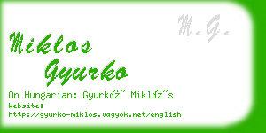 miklos gyurko business card